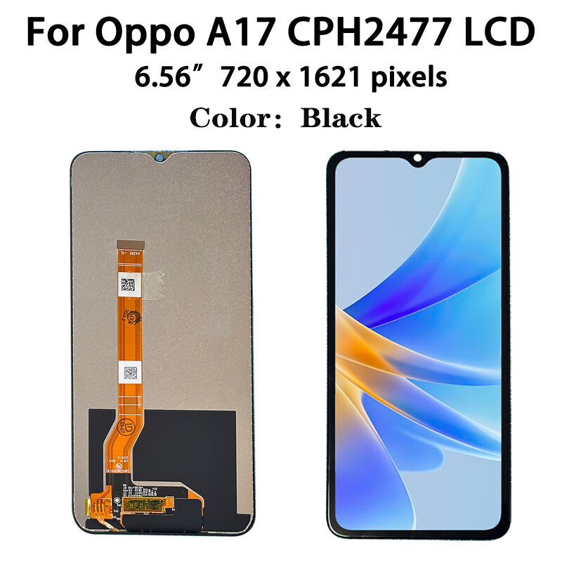 6,52 "оригинальный запасной экран для Oppo A17 CPH2477, ЖК-дисплей для Oppo A17, цифровой сенсорный экран в сборе