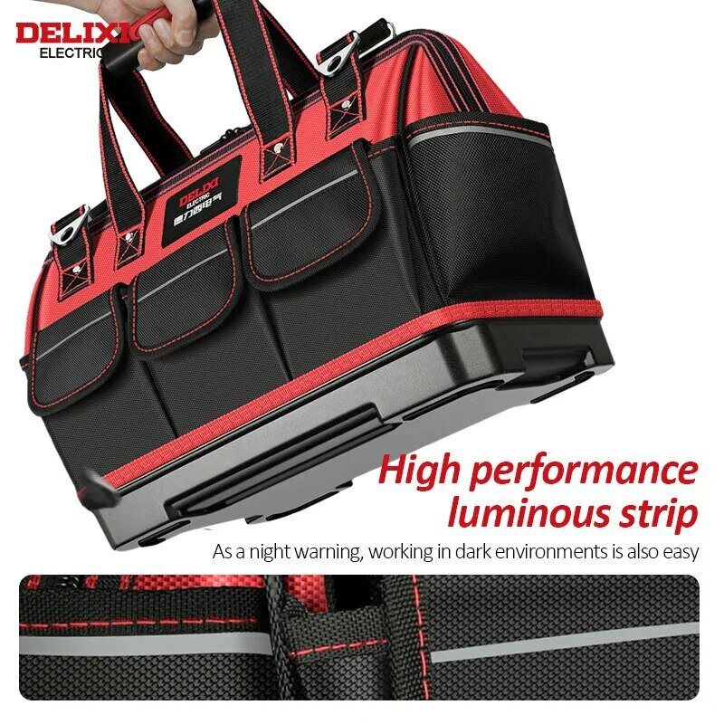 DELIXI ELECTRIC Tool Bag Durable Electrical Hardware Box Dedicated Canvas Multi-Functional Portable Storage Bag