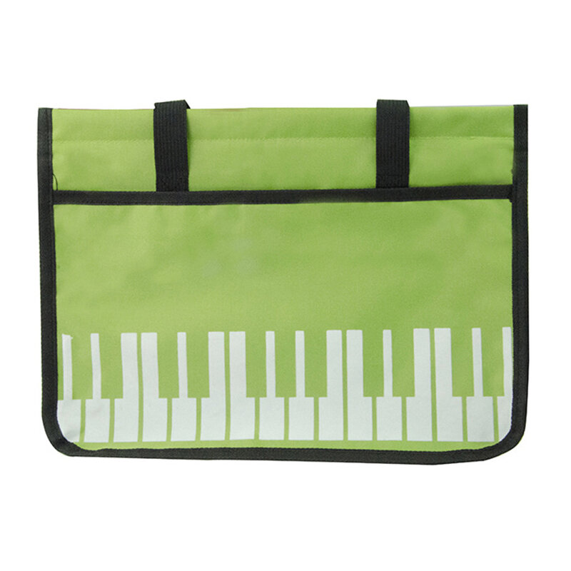 子供の大容量ピアノキーボードパターンハンドバッグ、音楽収納バッグ、ジッパーメモ文房具バッグ、クリエイティブギフト