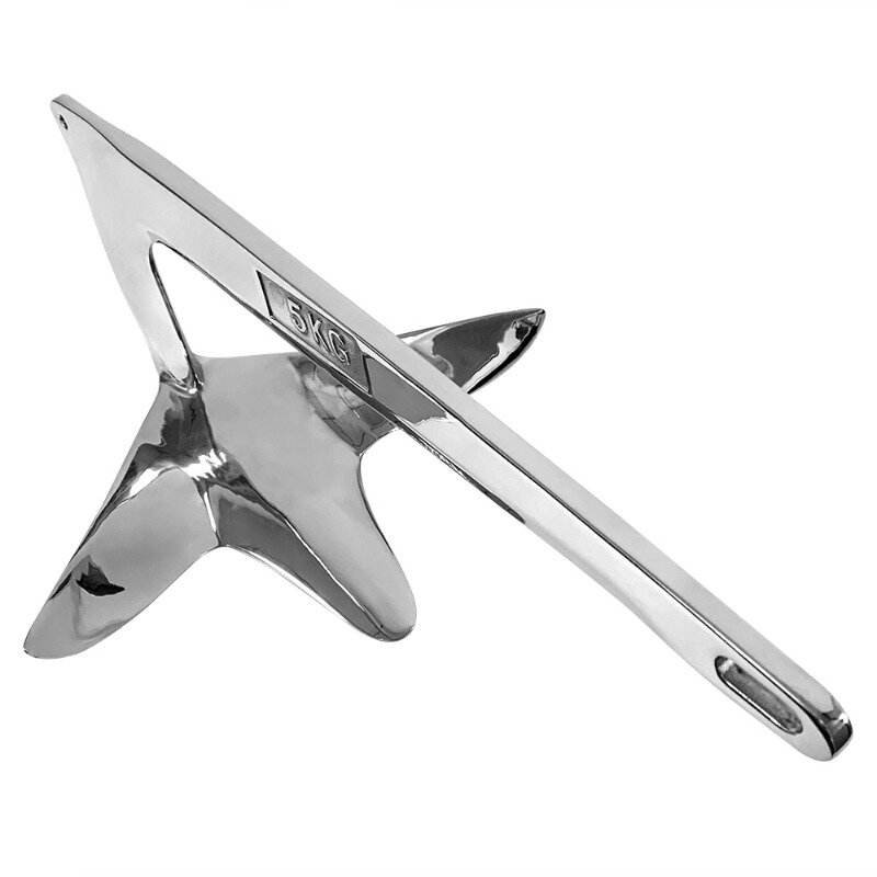 Bruce Claw Anchor 5KG Boat Anchor 316 stainless steel Kayak Anchor for 20-28 ft Boat Yacht Mooring on The Beach