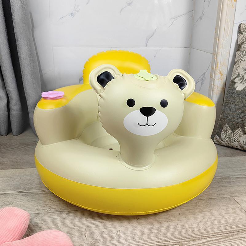 Blow Up Baby Chair Cute Bear Portable Inflatable Children Chair Baby Floor Seats For Babies 6-24 Months Children Sitting Up