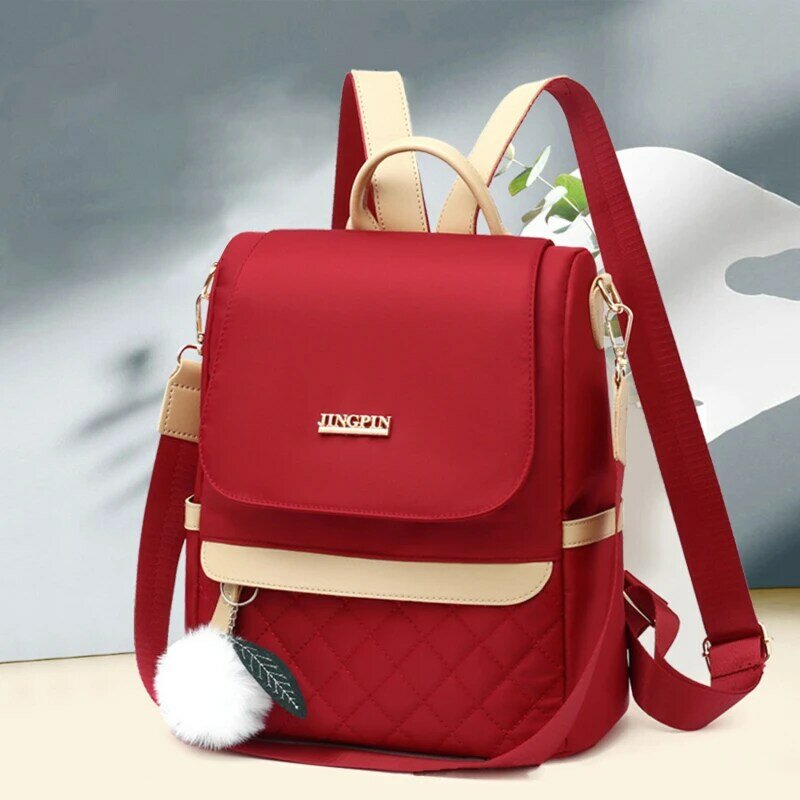 Large Capacity Backpack Oxford Fabric Student School Bags Crossbody Handheld Backpack Pencil Case Women Travel Fashion Backpack