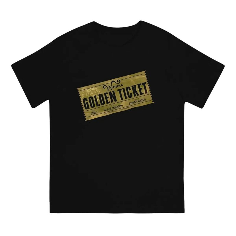 W-Wonkka Man TShirt złoty bilet moda T Shirt bluzy Harajuku nowy Trend