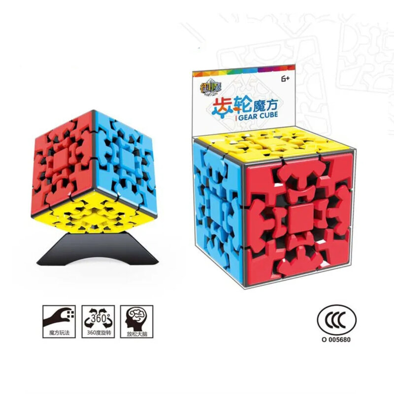 Magic Gear Cube 3x3x3 Profissional Gearwheel Cubo Magico Gear Pyramind Cylinder Puzzle Series Toys Puzzle Twist Game Gifts