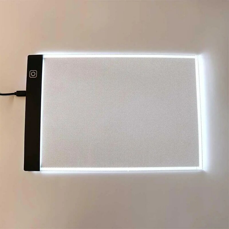 Prancheta transparente regulável, A4 LED Drawing Copy Pad, acrílico, 3 níveis, presentes criativos
