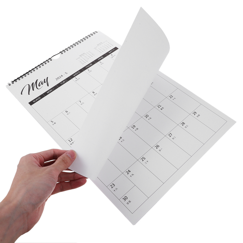 Miesięczny kalendarz ścienny kalendarz ścienny miesięczny kalendarz do domu solidny rok na ścianę pokój wiszący 2024 wakacje