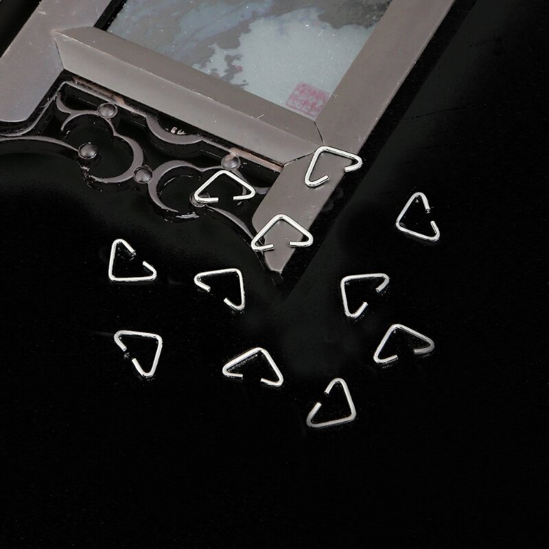 100 peças descobertas fabricação joias para anel salto aberto triangular anel dividido faça você mesmo conexão