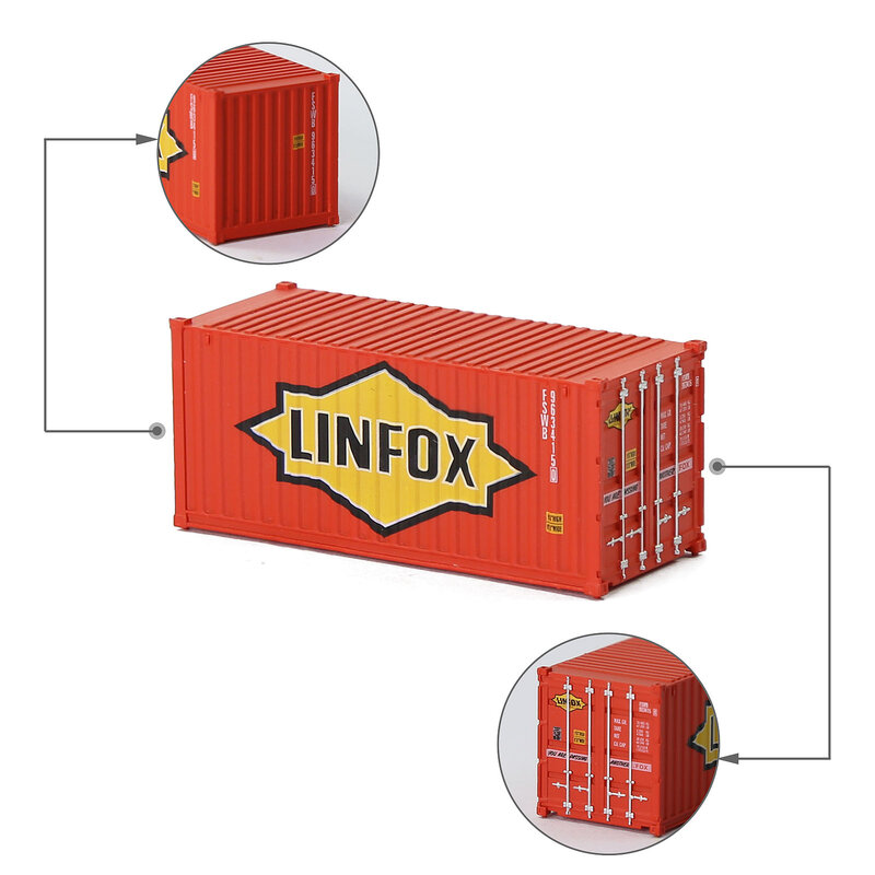 Evemodel-caja de carga con imanes C15007, contenedor de 20 pies, a escala 1/160, 20'