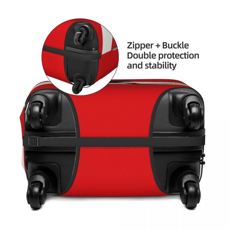 Funda de maleta con bandera de buceo personalizada, cubierta elástica de equipaje de buceo, Protector para 18-32 pulgadas