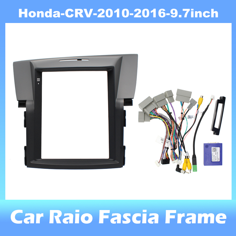 Panel de ForHonda-CRV-2010-2016-Stereo para salpicadero de Radio de coche, 9,7 pulgadas, 2Din, para Teyes, con marco de DVD y CD de doble Din
