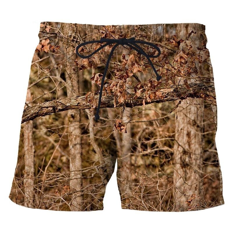 3d Camouflage Printed Men's Beach Shorts Hot Sale Casual Swim Trunks Personality Cool Sports Outdoor Camo Board Shorts Clothing