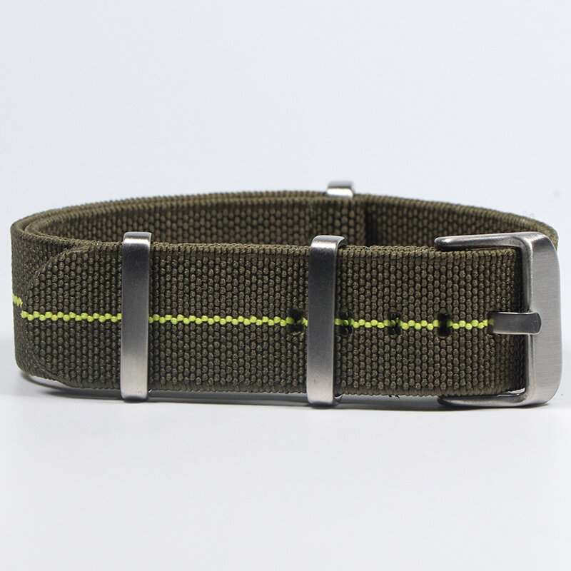 Bracelet élastique en nylon tissé pour montre, bracelet militaire, sac de parachute des troupes françaises, 18mm, 20mm, 22mm
