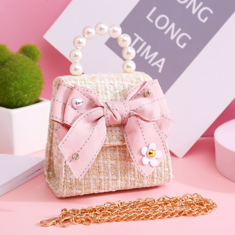 Koreanischen Stil Mädchen Prinzessin Bowknot Umhängetasche Nette Kinder Mode Umhängetaschen für Mädchen Münze Brieftasche Baby Party Geldbörse Geschenk