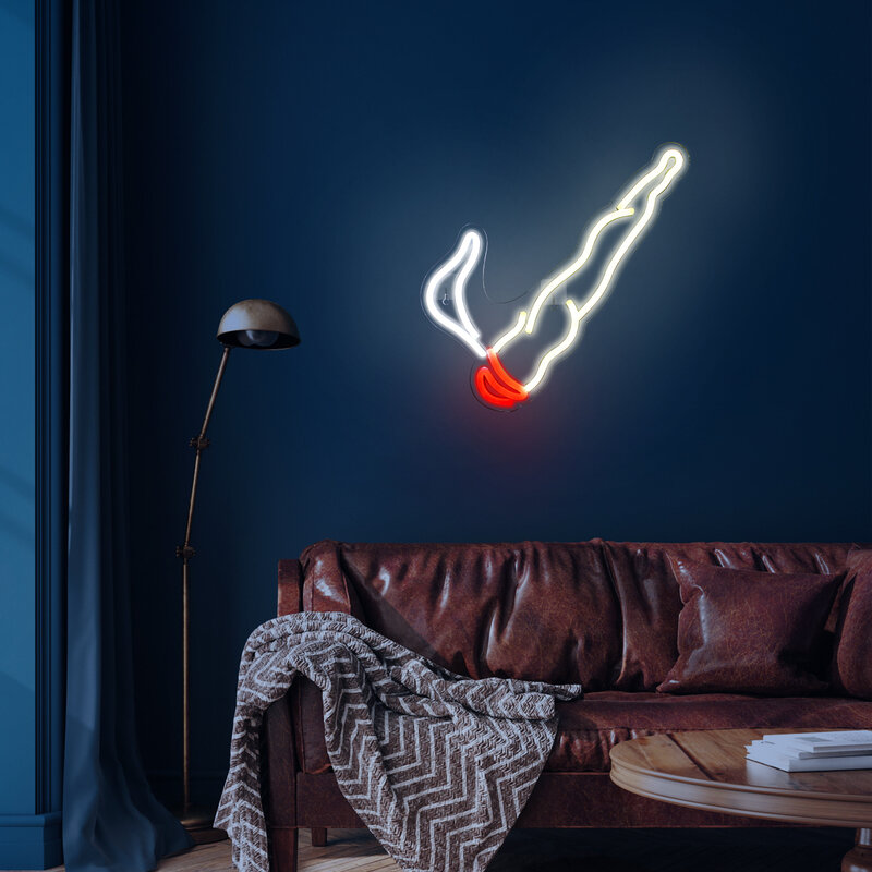 Cigarette Neon Signs LED Lights, Art Wall Lamp, Logotipo para Quarto, Casa, Bar, Hotel, Área para fumantes, Light Up Sign, Enfeites artesanais, USB