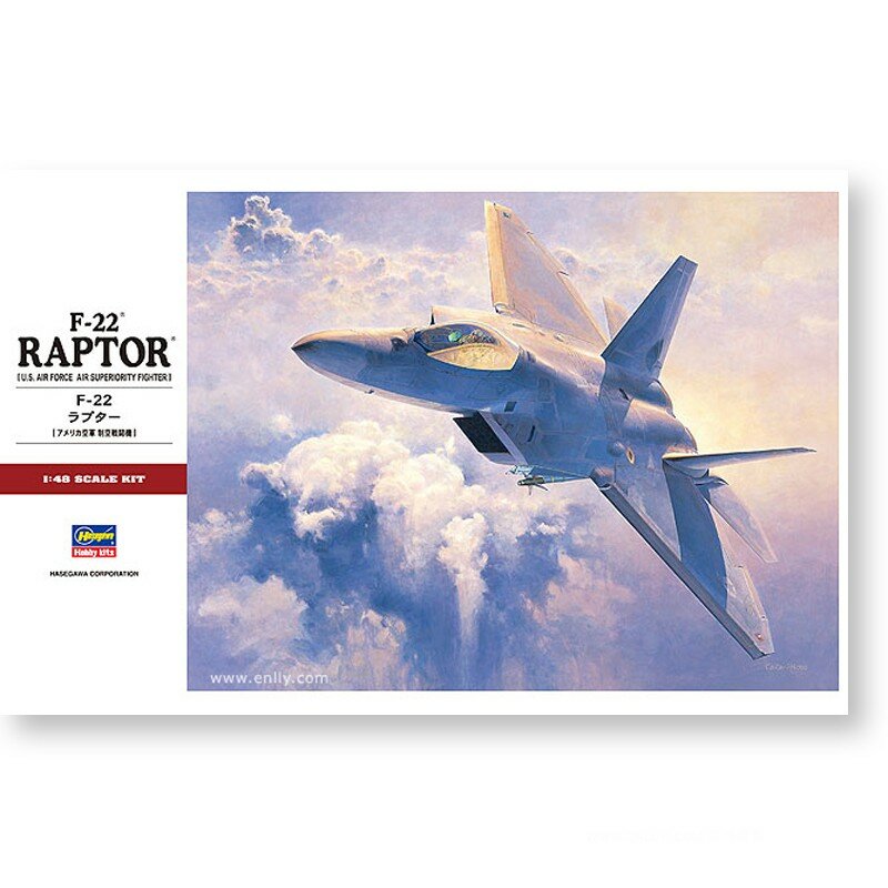 Hasegawa 07245 Tĩnh Lắp Ráp Đồ Chơi Mô Hình 1/48 Quy Mô Cho Mỹ F-22 "Raptor" Máy Bay Tàng Hình Bộ Mô Hình
