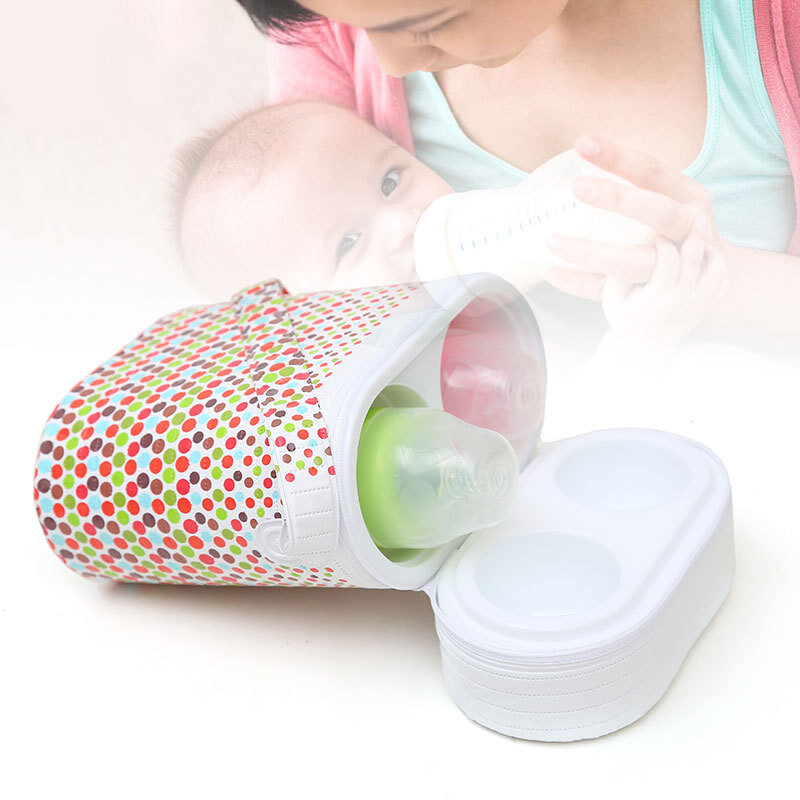 Niedliche Cartoon Baby flasche Tasche tragbare Baby flasche Isolierung Taschen Mumie Handtasche Milch Thermal Food warme Tasche