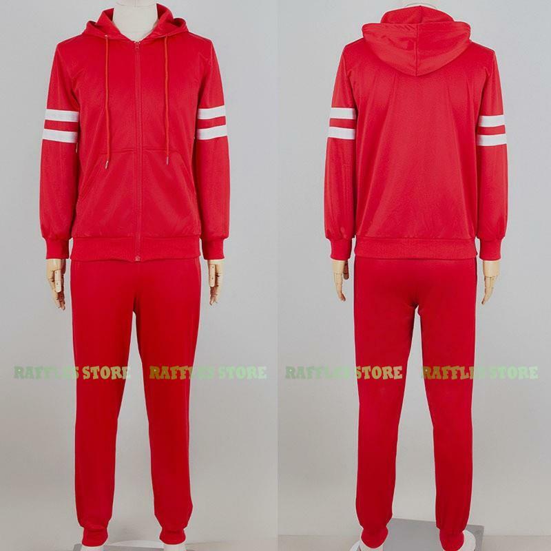 The Uncanny-traje deportivo para Cosplay, roja y negra Sudadera con capucha, pantalones de Thriller The Couter, uniforme del mismo estilo