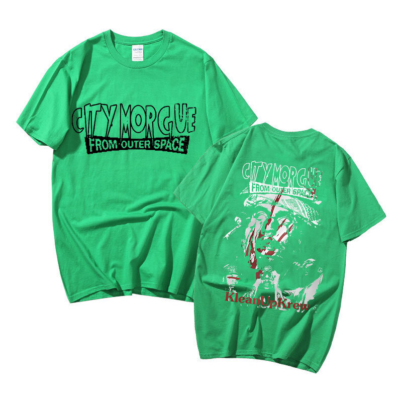 T-shirt manches courtes pour homme et femme, style Hip Hop, en pur coton, avec Rapper City Morgue imprimé, Zillakami Sosmula