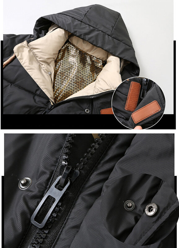 メンズ長袖フード付きジャケット,ルーズフィット,ラージサイズ,カジュアルトレンド,冬服,コート,ラージサイズ,11xl,10xl