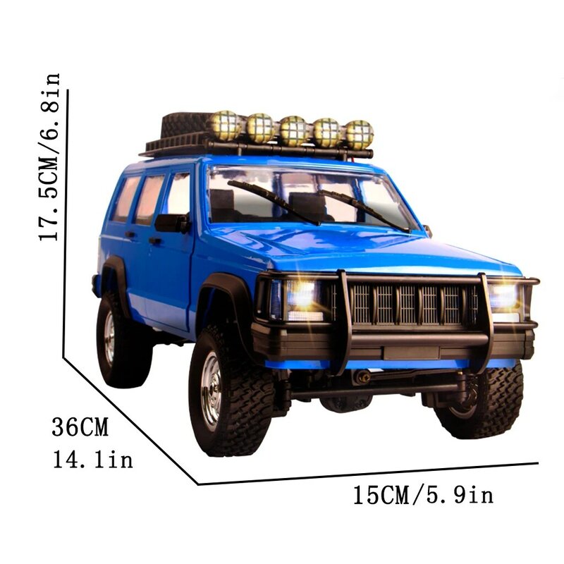 MN78 1/12 2.4Ghz Full Scale Cherokee Remote Control Car Four-wheel Drive Climbing Jeep Car RC Vehicle Toys For Boys Gifts