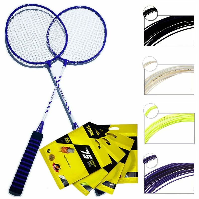 Multicolor Badminton Racket String Tool, Cordas de raquete, Trainning, Fio, 22-26lbs, Comprimento 10m, Dia 0.7mm