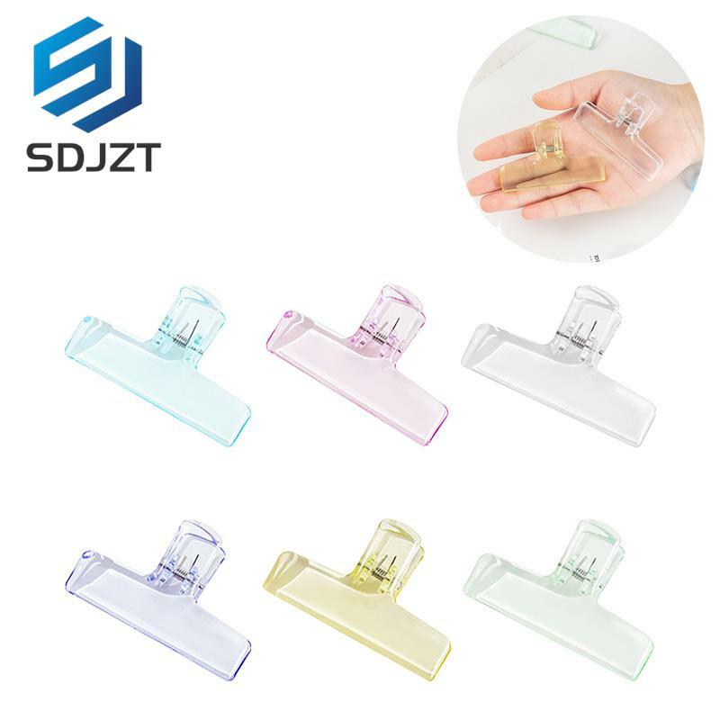 1PC Simplicity Paper Clip Transparent Visiable Acrylic Clip Scrapbook Sticker Storage Clip Student Supplies Lovely Stationery