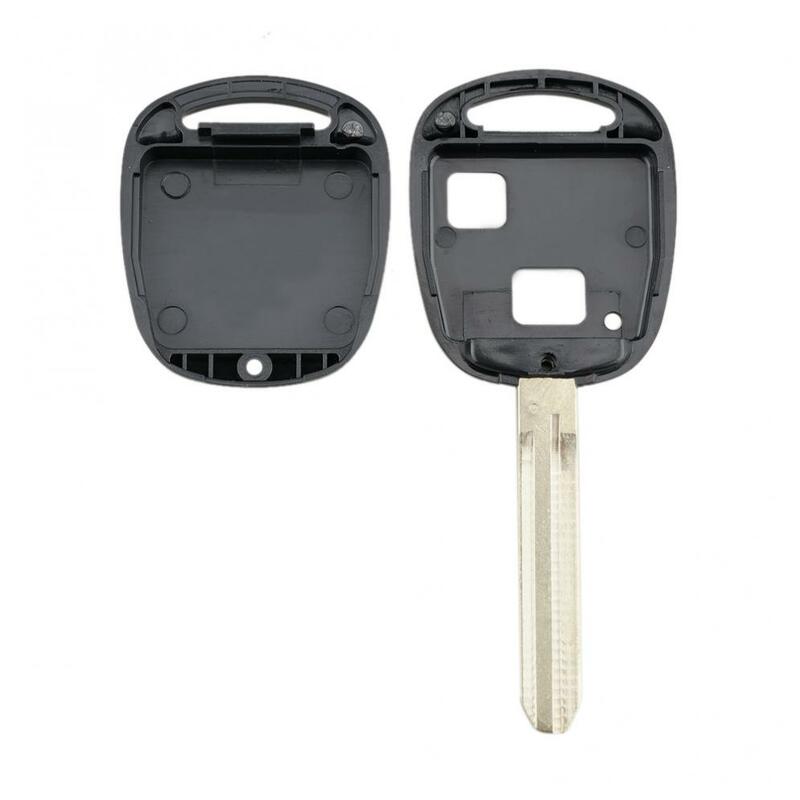 Remoto Car Key Fob Substituição de Shell Case, 2 Botões, Fit para Toyota com TOY43 Blade, Auto Key Acessórios