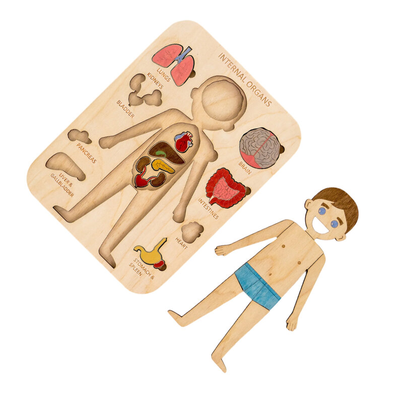 子供のためのポータブル木製ジグソーパズル、絶妙なギフトアイデア、教育玩具