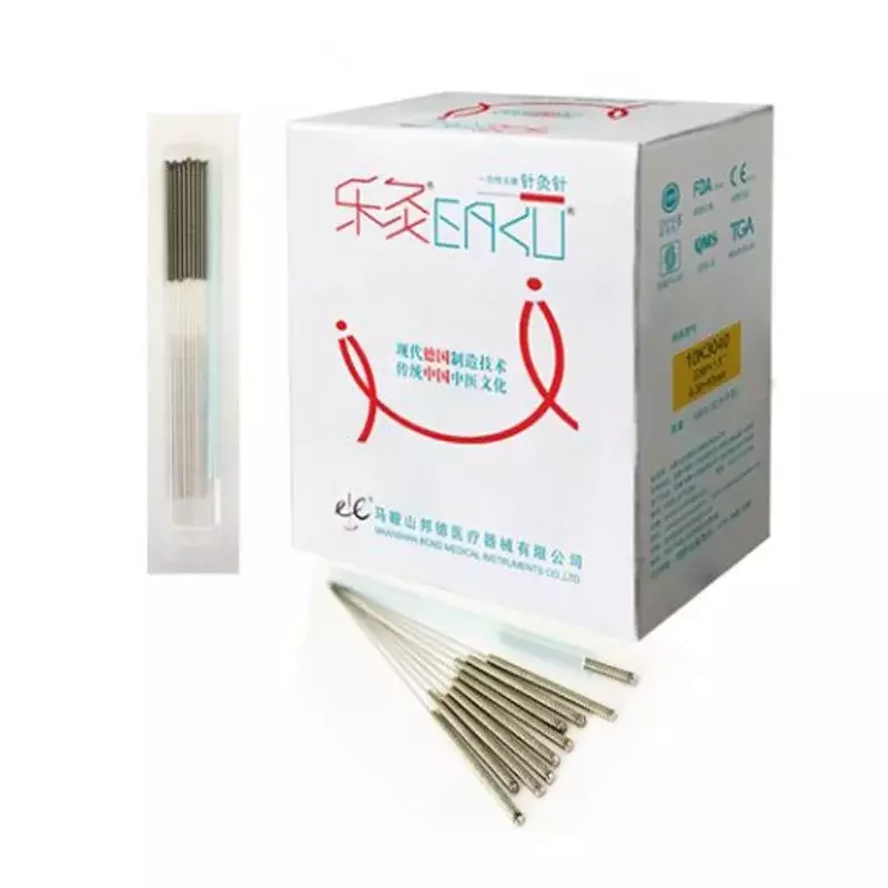 Eaku-agujas de acupuntura estériles, masajeador corporal de belleza con FDA/CE, 0,16/0,18/0,20/0,22/0,25mm, 500 piezas, novedad