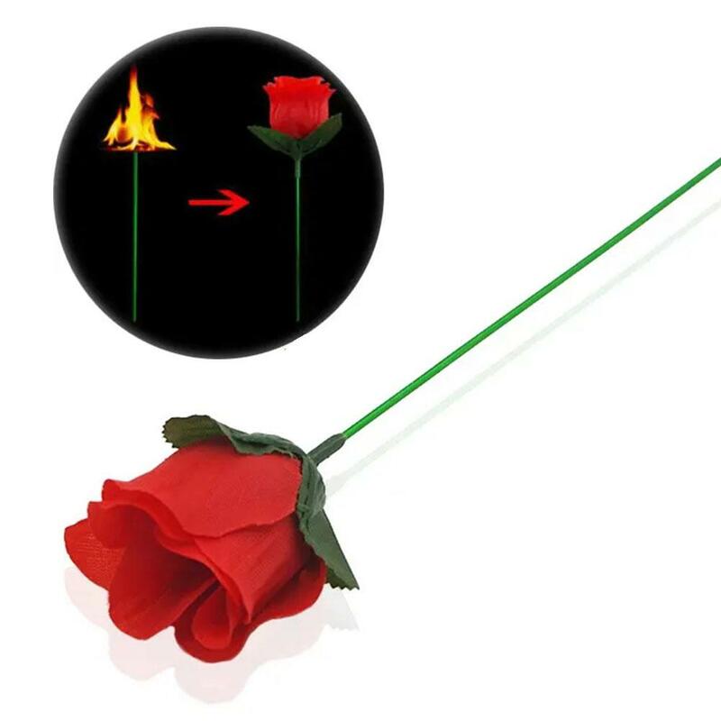 Pochodnia od Flower-pochodnia do różanego ognia magiczna sztuczka płomień pojawiający się kwiat profesjonalny magik Bar iluzja rekwizyty 82120