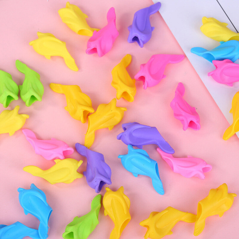 Ikan kecil lumba-lumba perangkat pensil silikon anak-anak artefak kantor alat tulis pena aksesoris hemat biaya