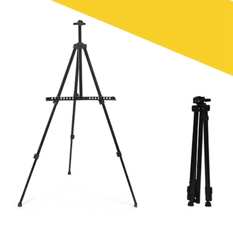 1.6M Tripod Display Rack Travel Painting Easel Telescopic Folding Portable Shelf For Outdoor Travelling Decoration