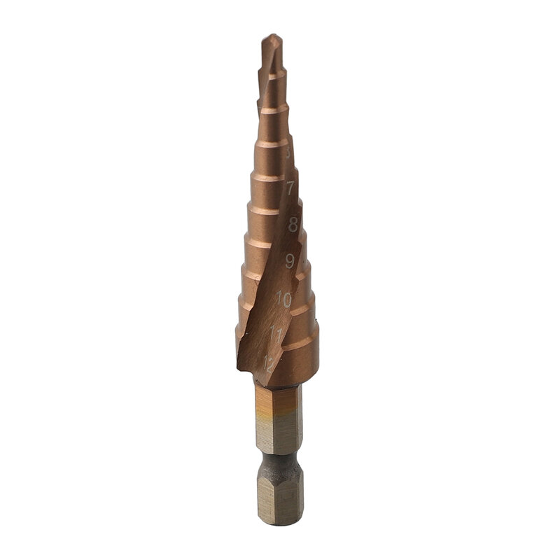 1PC M35 5% Cobalt Step Drill Bit 3-12/4-22/6-24mm HSS-CO Hex Handle Cone Metal Drill Bit  Suitable Pistol Drill Brocas
