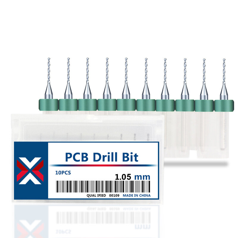 XLil10-Jeu de mini forets PCB Carbied, 0.15-3.05mm, pour propositions de circuits College, tige de 3.175mm
