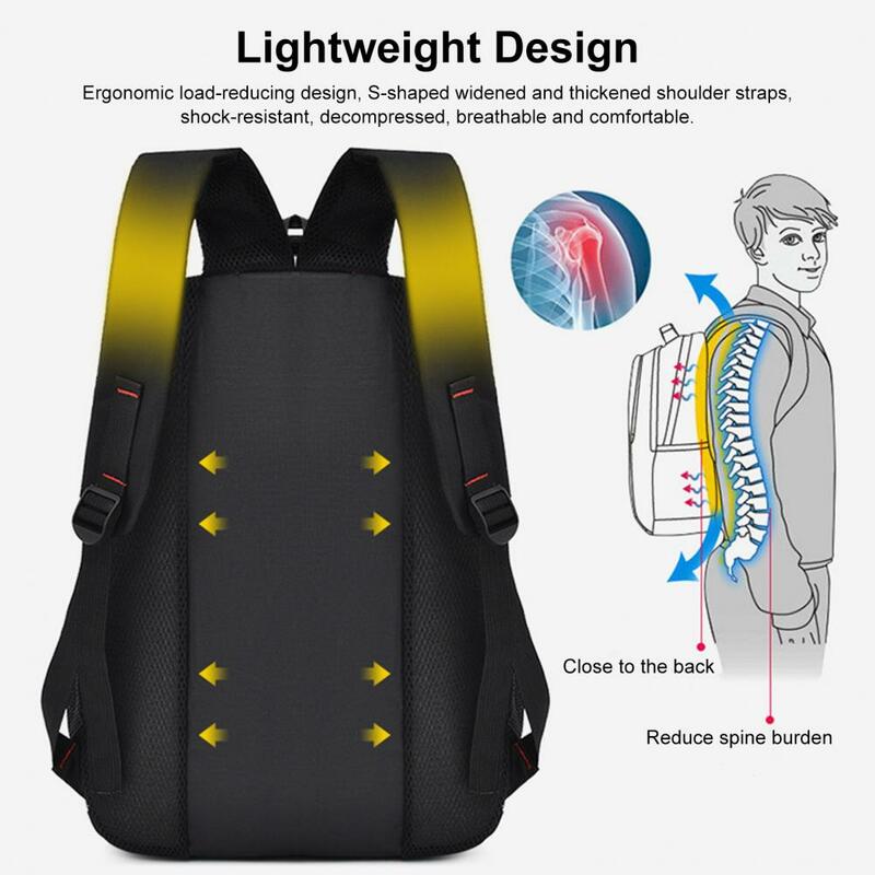 Laptop Backpack Solid Color Students Backpack Large Capacity School Bag Bookbag Business Waterproof Travel Knapsack