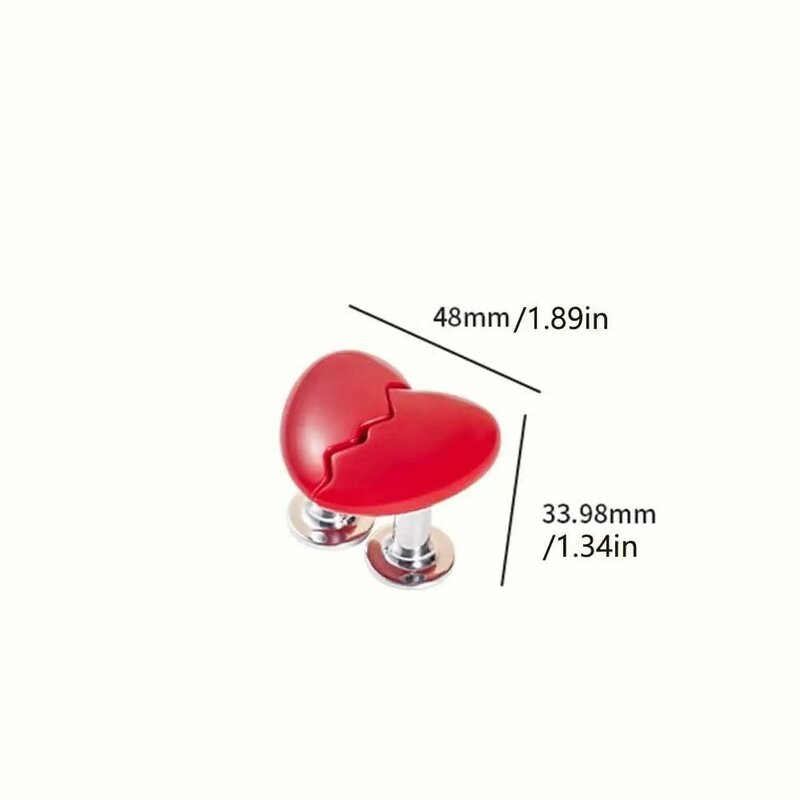 Coração partido Shape WC Botão, colorido Nail Protector, Tanque Flush Botão, auto-adesivo, Fontes do banheiro