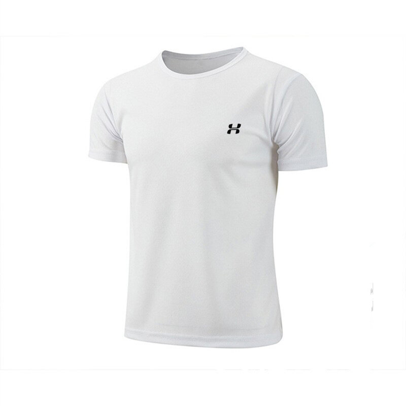 Odzież sportowa t-Shirt męski z nadrukiem szybkoschnąca koszula męska siłownia do biegania szybkoschnąca, oddychająca, treningowa podkoszulek Fitness