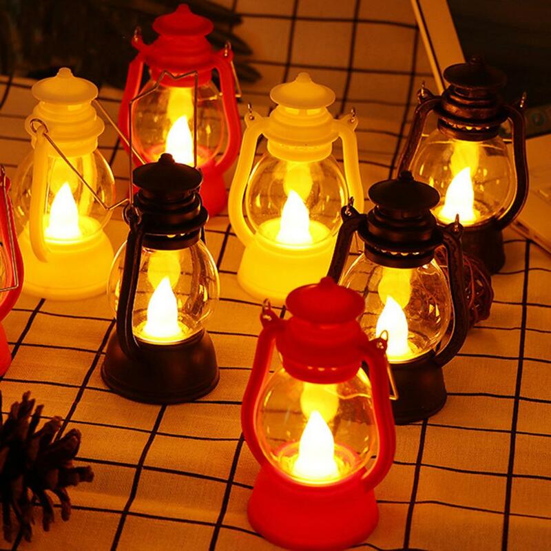 Elektroniczna lampa świeca LED Retro Vintage do zawieszenia na Halloween światło świec LED ciepła, jasna urodziny Hotel ślubna dekoracja domu