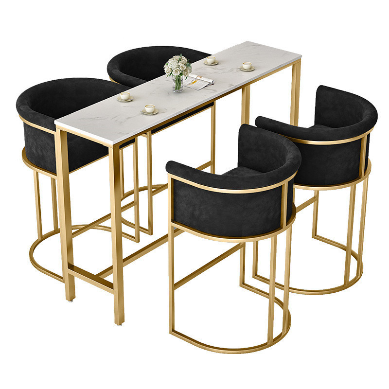 Cadeiras Ergonômicas High Bar para Restaurante, Bancos De Veludo, Acento Moderno, Mobiliário Banquinho Bar, Réplica Designer