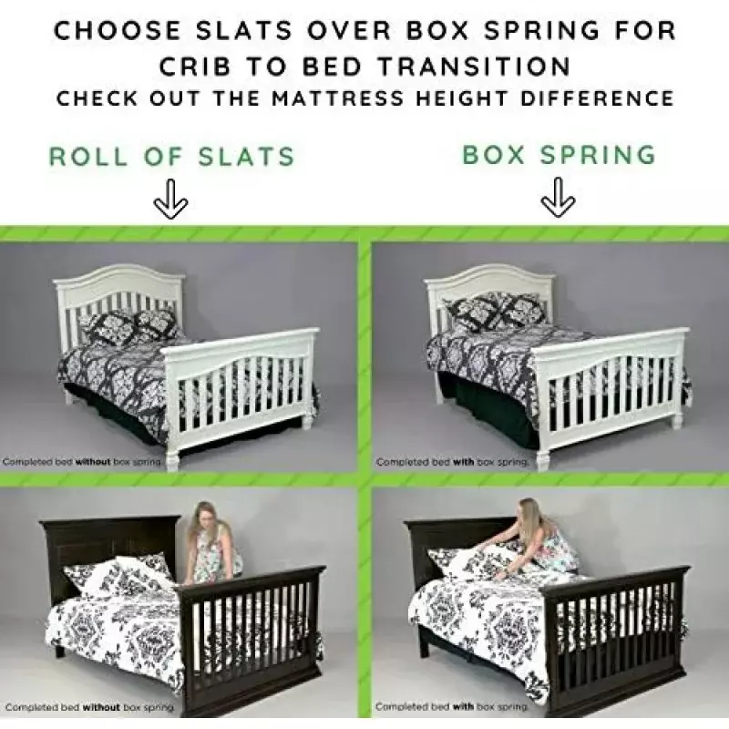 Full-Size-Umrüstsatz Bett gitter für Baby-Cache-Krippen | mehrere Oberflächen erhältlich (Sandstein)