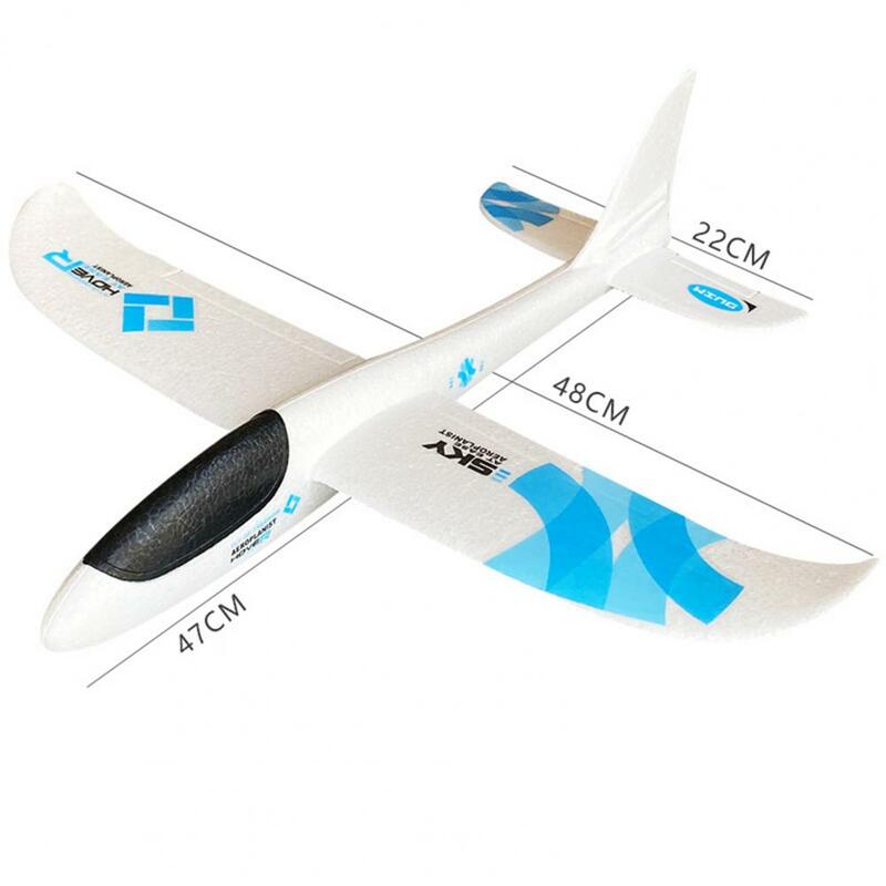 Mainan terbang pesawat lempar tangan ringan mainan luar ruangan yang menyenangkan untuk anak-anak pesawat Glider pesawat busa lingkungan aktif
