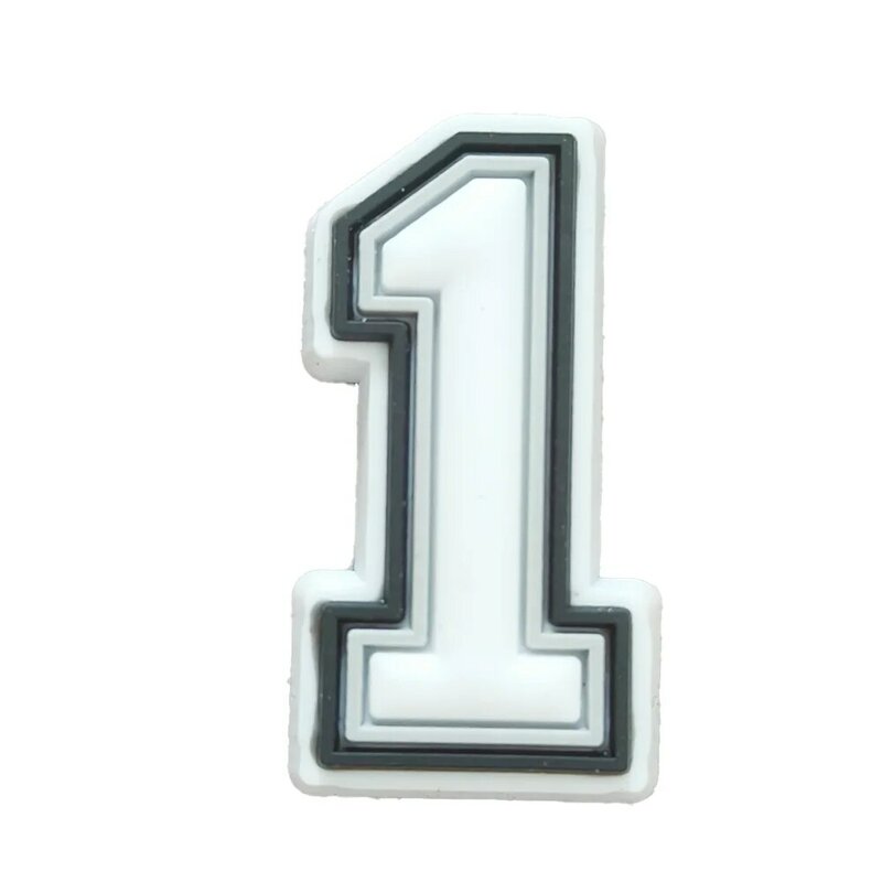 11Pcs/Set Cartoon Black And White Numbers Series Shoe Charms PVC Shoe Decoration For Shoe Buckle Accessories Kids Gifts