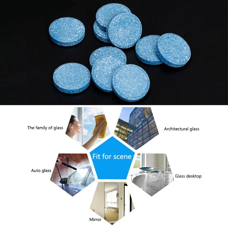 Automotive Windshield Wiper Glass Washer Auto Solid Cleaner Compact Effervescent Tablets Window Repair Car Accessories