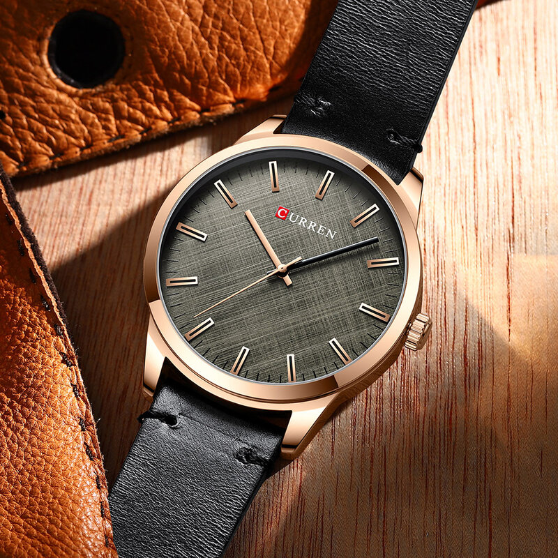 Orologio sportivo Casual impermeabile da uomo CURREN Fashion Simple Quartz Men orologi Classic Business Leather Big Dial orologi maschili analogici