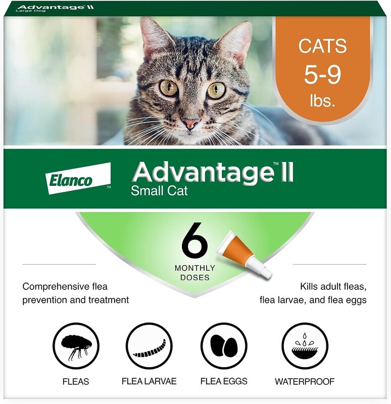 สัตว์แพทย์แมวขนาดเล็กแนะนำการรักษาและป้องกันหมัด | แมว5-9ปอนด์ | อุปทาน6เดือน