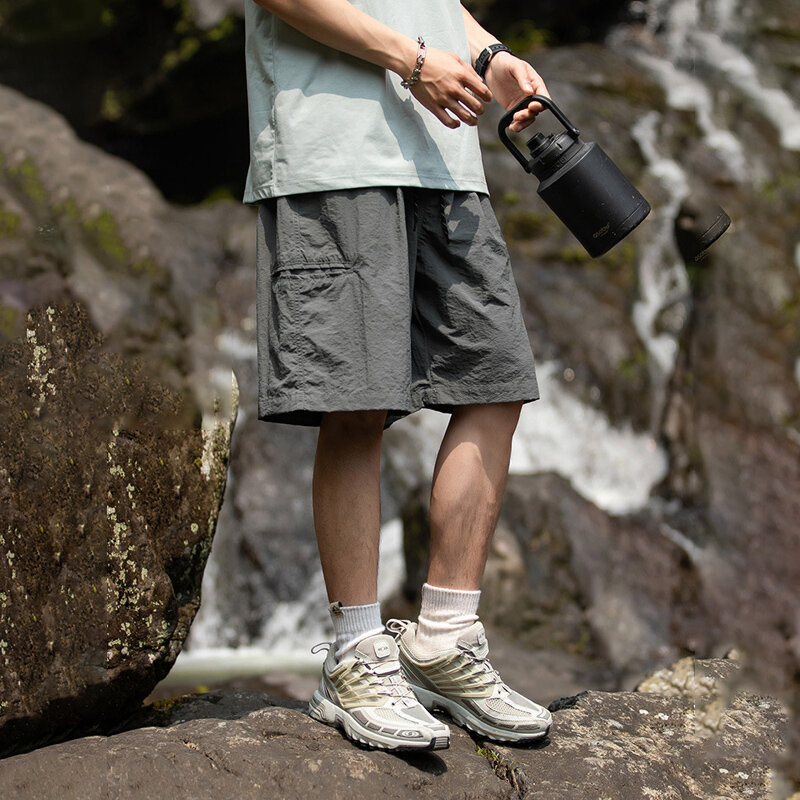 Fesseln Marke 2024 Japan Casual Shorts männlich im Freien Retro Sommer New Quarter Hosen Männer Mode Textur Streetwear Kleidung Mann