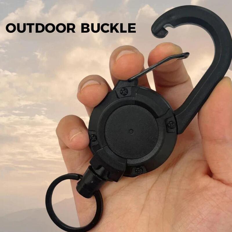 NEW Heavy Duty Retractable Pull Badges ID Reel Carabiner Key Chain Key Holder Outdoor Keychain Holds Multiple Tools