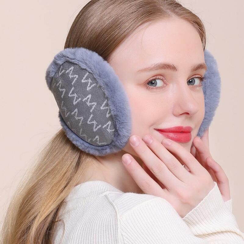 Penutup telinga hangat lembut tebal baru untuk pria wanita penghangat telinga musim dingin warna polos penutup telinga pakaian belakang kedap dingin pelajar