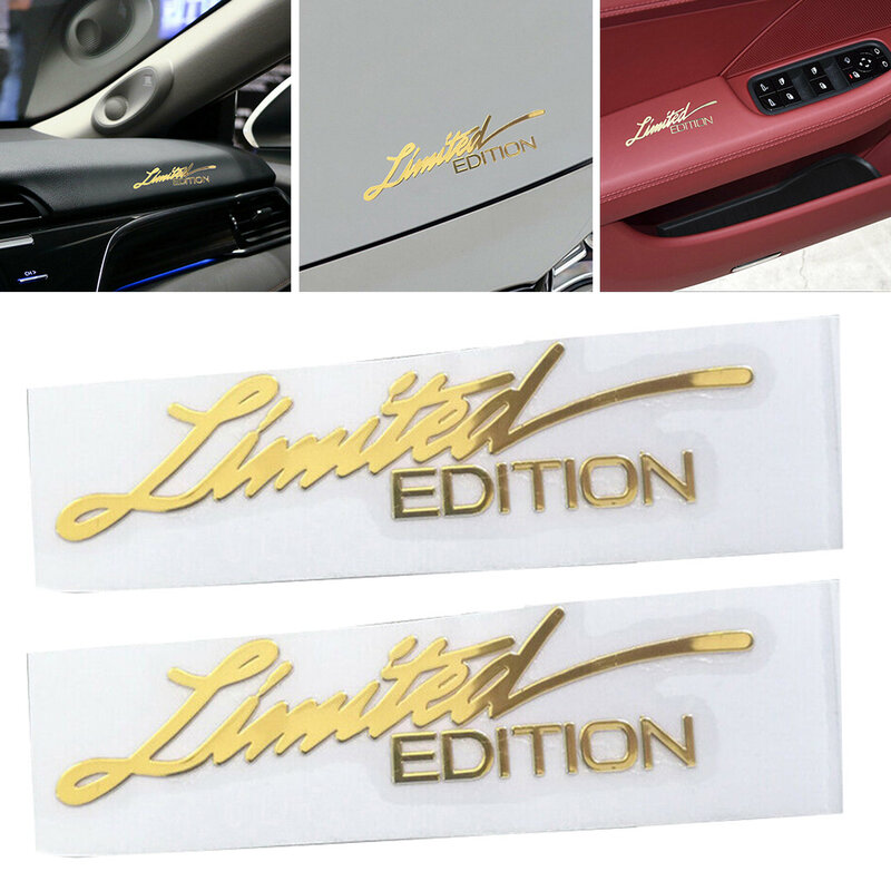 2 pezzi adesivo per auto in edizione limitata 3D emblema del corpo in oro distintivo adesivo in metallo decalcomania accessori auto decalcomanie moto