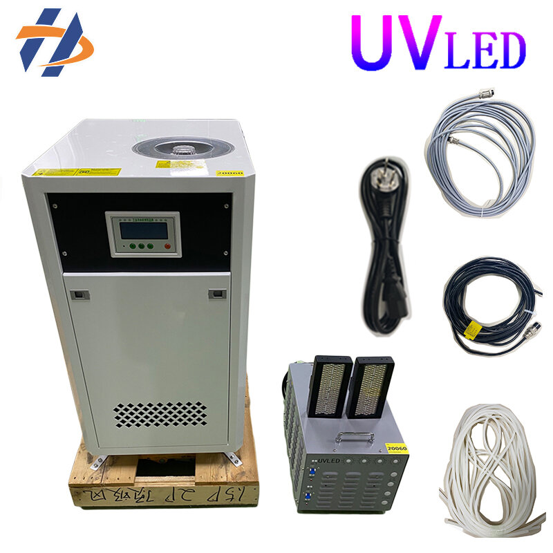 Impressora UV Luz de cura UV Printerl Superfície móvel do vidro do metal 2PCS 200*60 Área luminosa e tanque de água